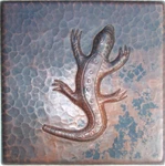 6"X Lizard Hand Hammered Mexican Copper Tile. Fixed Price $29.99.