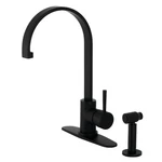 Kingston Brass LS871.DLBS Concord 1.8 Gpm Hole Kitchen Faucet - Black. Fixed Price $445.22.