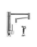 Waterstone Hunley Kitchen Faucet - 12" Articulated Spout Chrome With Spray. Fixed Price $2050.00.