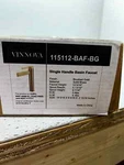 Vinnova High Single-lever Modern Brass Bathroom Faucet Brushed Gold -read**. Fixed Price $69.99.