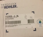 Kohler Tempered Shower Faucet Trim Set K-TS22026-4-BL Black New. Fixed Price $129.99.