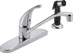 Peerless Single-handle Kitchen Sink Faucet With Side Sprayer, Chrome P115LF. Fixed Price $73.39.