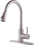 Kingo Kitchen Faucet, Brushed Nickel Faucets With Pull Down Sprayer, Hig. Fixed Price $40.32.