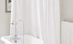 Signature Hardware Gooseneck Conversion Kit With Hand Shower, Chrome. Fixed Price $449.95.