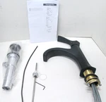 Used Hansgrohe 04810 Locarno 1.2 Gpm Hole Bathroom Faucet W/overflow- Black. Fixed Price $139.99.