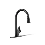 Kohler Leto R31548-BL Matte Black Single Handle Pull-down Kitchen Faucet. Fixed Price $125.00.