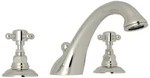 Rohl Country Bath Roman Tub Filler Faucet Metal Cross Handles In Polished Nickel. Fixed Price $649.95.
