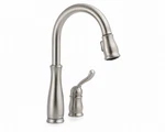 Delta Leland Brushed Nickel Kitchen Faucet With Pull Down Sprayer, 9178-SP-DST. Fixed Price $199.99.