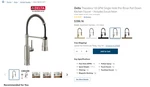 Delta Theodora 18804Z-SP-DST Kitchen Faucet Spotshield Stainless. Fixed Price $300.00.