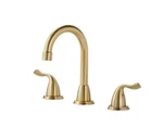 Aleasha 8 In. Widespread Double Handle Bathroom Sink Faucet Gold. Fixed Price $49.96.