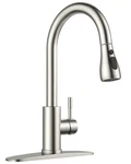 Forious Kitchen Faucets With Pull Down Sprayer, Brushed Nickel High Arc Singl.... Fixed Price $58.60.