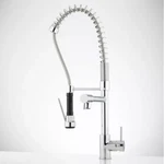 Signature Hardware Levi Kitchen Faucet With Pull-down Spring Spout -chrome. Fixed Price $430.00.