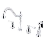 Kingston Brass KB179.BLBS Heritage 1.8 Gpm Widespread Kitchen - Chrome. Fixed Price $253.47.