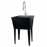 Tehila Utility Sink With High-arc Stainless Finish Coil Pull-down Faucet 19 Gall. Fixed Price $257.99.