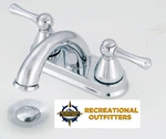 American Brass CH88 Chrome Metal 4" Hi-arc 2 Handle Lavatory Faucet. Fixed Price $45.00.