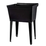 Tehila Utility Sink With Black Legs And P-trap Kit 19 Gallon. Fixed Price $120.99.