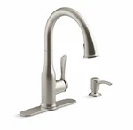 Kohler R23863-SD-VS Motif Kitchen Faucet W/pull Down Sprayer -vibrant Stainless. Fixed Price $127.99.