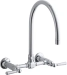 Kohler K-7338-4-S Hirise Stainless Wall Mount Bridge Kitchen Faucet, Polished. Fixed Price $1999.00.