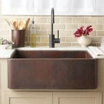 Antique Solid Copper Hammered Single Apron Farmhouse Kitchen Sinks Vintage. Fixed Price $445.00.