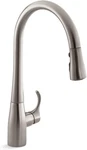 Kohler 596-VS Simplice Pull Down Kitchen Faucet 3-SPRAY Vibrant Stainless. Fixed Price $169.99.
