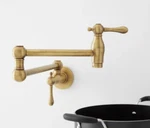 Signature Hardware 488311 Traditional Kitchen Sink Pot Filler Faucet Aged Brass. Fixed Price $358.00.