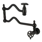 Kingston Brass KS210.CG Fuller 4.5 Gpm Wall Mounted Hole Pot - Black. Fixed Price $516.72.