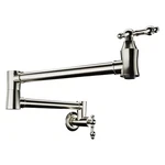 Marca 360-DEGREE 24" Wall Mounted Pot Filler With Dual Swivel In Brushed Nickel. Fixed Price $148.50.