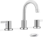 Phiestina Chrome Widespread Bathroom Vanity Faucet 3 Hole 8 Inch Metal Drain. Fixed Price $34.94.