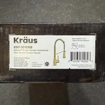 Kraus Bolden Touchless Sensor Pull Down Kitchen Faucet Brushed Brass KSF-1610BB. Fixed Price $242.50.