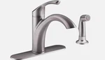 Kohler R72508-VS Mistos Vibrant Stainless Kitchen Faucet With Sidespray. Fixed Price $42.97.