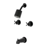 Kingston Brass KBX8140ZX Millennium Tub And Shower Faucet Matte Black 7.31X8X72. Fixed Price $119.99.