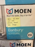 Moen Banbury 82910SRN Spot Resist Brushed Tub Shower Faucet No Valve Trim Only. Fixed Price $69.99.