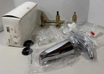 Chrome P-001N Mobile Home Rv 3 Handle Tub Shower Brass Usa Tiger Faucets. Fixed Price $52.00.