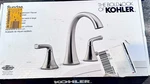 Kohler Sundae R28797-4D-BN Widespread 2-HANDLES Bath Faucet B. Nickel *perfect. Fixed Price $62.97.