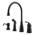 Pfister Avalon Single Handle Kitchen Sink Faucet With Side Sprayer Soap. Fixed Price $190.74.