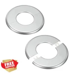 Meterxity 2PK Silver 2" Pipe Wall Split Flange Escutcheon Plate. Fixed Price $20.00.
