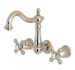 Kingston Brass KS1256AX Heritage 1.2 Gpm Wall Mounted Widespread -pol Nickel. Fixed Price $125.00.