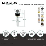 Kingston Brass EV800 Trimscape 1-1/4" Pop-up Drain Assembly Chrome. Fixed Price $29.40.