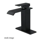 Bwe A-96004-BLACK Waterfall 1 Hole Handle Low-arc Bathroom Faucet W/pop-up Dr.. Fixed Price $19.15.