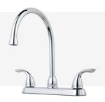 Pfister Pfirst Series G136-200S 2-HANDLE Kitchen Faucet High Arc, New In Box. Fixed Price $52.50.