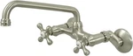 New Kingston Brass KS200SN Handle Adjustable Center Wall Mount Kitchen Faucet. Fixed Price $80.00.