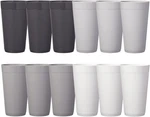Newport 20 Ounce Unbreakable Plastic Stackable Water Tumblers In Grey Stone. Fixed Price $23.48.