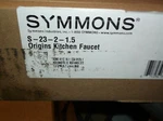 Symmons Origins Kitchen Faucet S-23-2-1.5. Fixed Price $105.00.