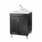 Tehila Utility Sink With Cabinet Vanity Chrome Finish Pull-out Faucet Black. Fixed Price $415.99.