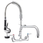 Commercial Pre-rinse Kitchen Sink Faucet W/ Sprayer Mixer Tap 21-47IN. Fixed Price $135.99.