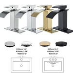 Lavatory Vessel Bathroom Faucet 1 3 Holes Sink With Stopper Overflow. Fixed Price $24.99.