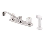 Pfirst Series 2-HANDLE Kitchen Faucet With Acrylic Handles In Polished Chrome. Fixed Price $108.01.