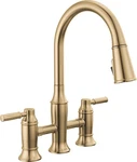 Delta 2384L-DST Renaldi 1.8 Gpm Bridge Kitchen Faucet Lumicoat Champagne. Fixed Price $989.00.