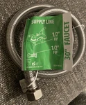 Homewerks 30" Faucet Supply Line 1/2" Fip X Braided Stainless Steel. Fixed Price $8.00.