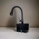 Delta Dunsley Single Handle Pull-down Kitchen Faucet, Shieldspray Matte Black. Fixed Price $100.00.